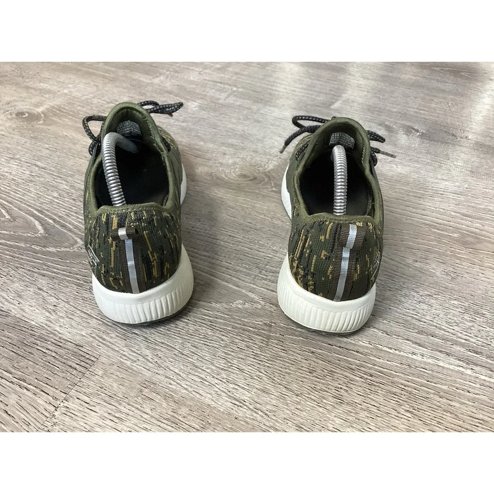 BOBS by Skechers Shoes Sneakers Womens Size 9.5 Green Lace Up Memory Foam 31363